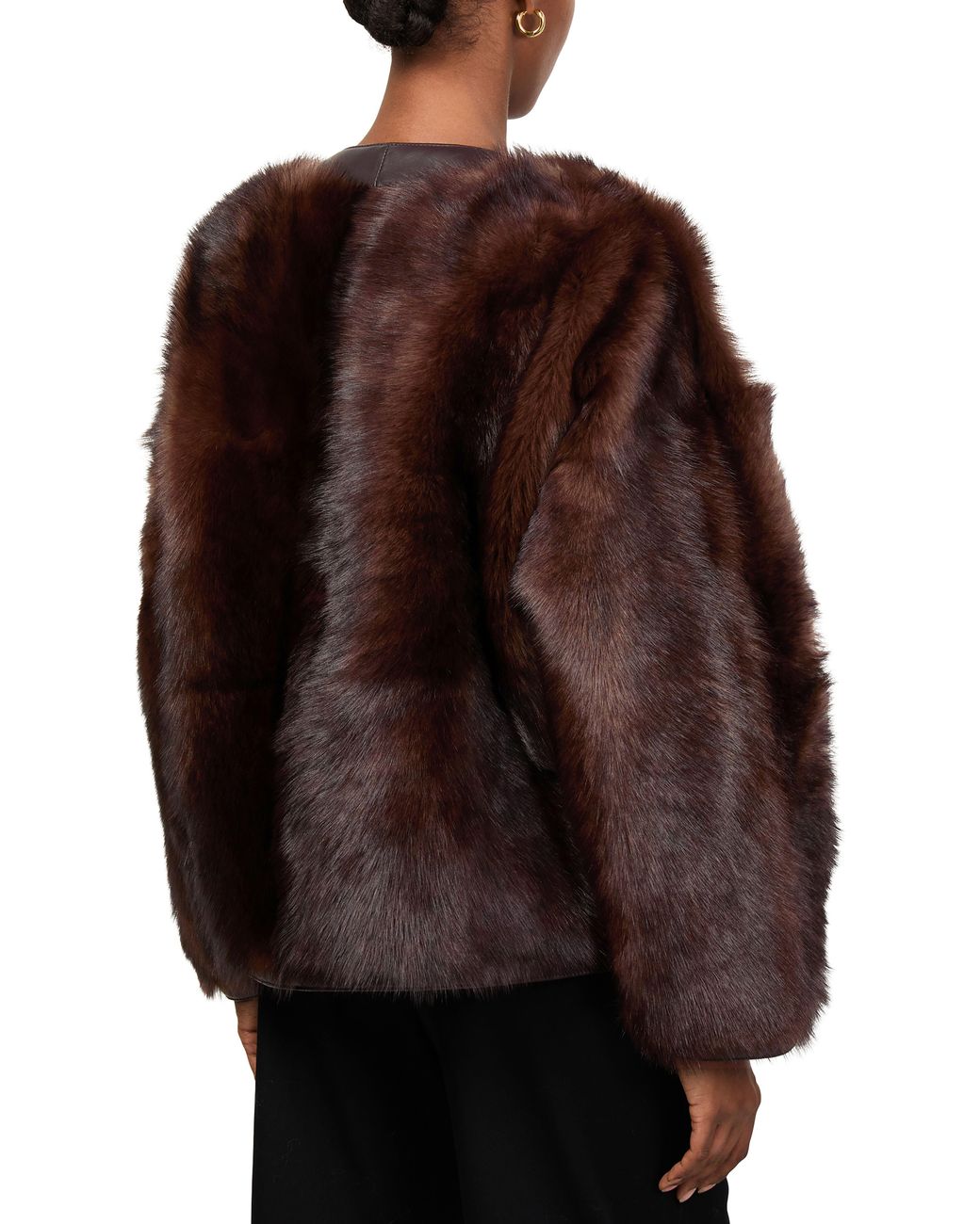 Loewe Brown Sheepskin Cardigan