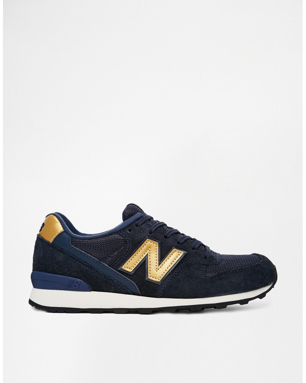 New Balance 996 Suedemesh Blue and Gold Sneakers | Lyst