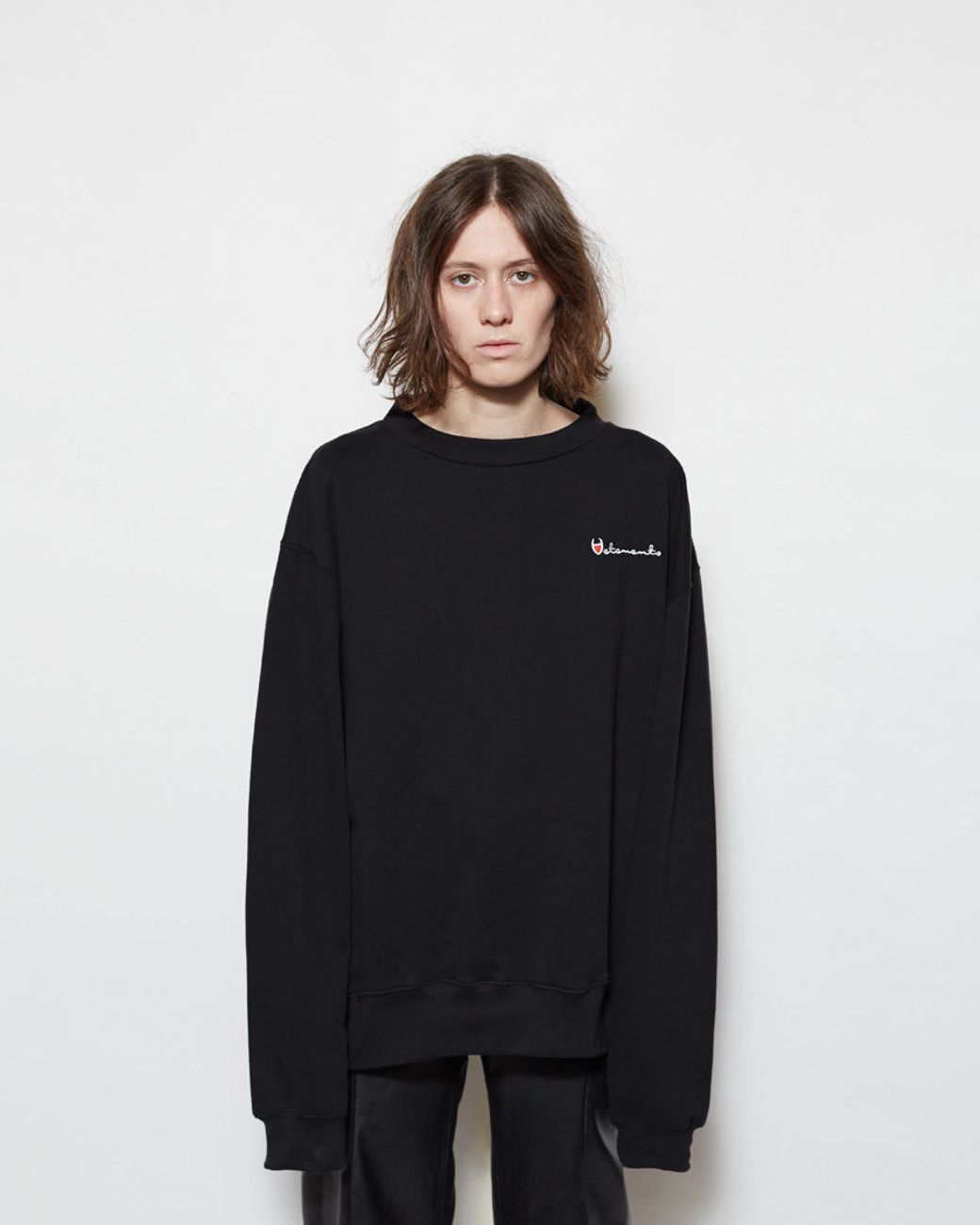 Vetements Crewneck Sweatshirt in Black | Lyst