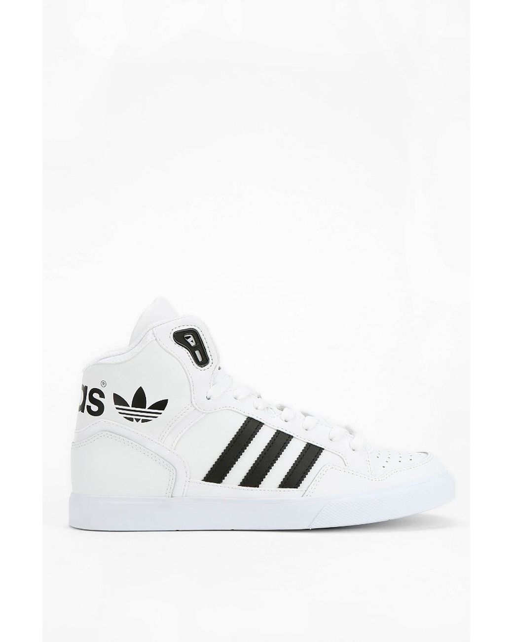 adidas Originals Extaball Leather Hightop Sneaker in White | Lyst