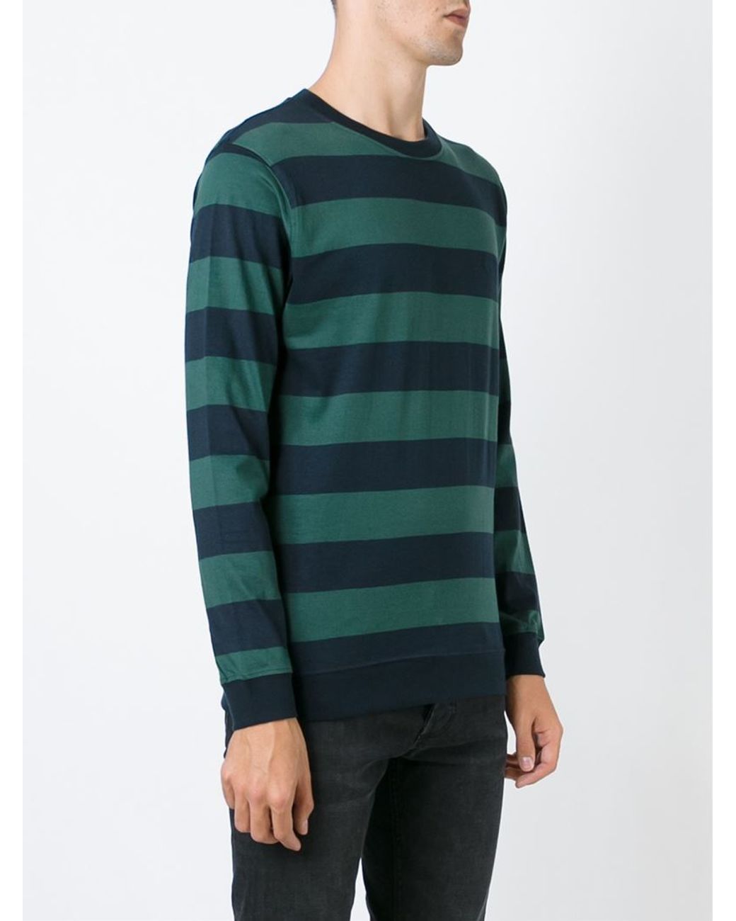 Stussy Striped Long Sleeve T-shirt in Blue for Men | Lyst