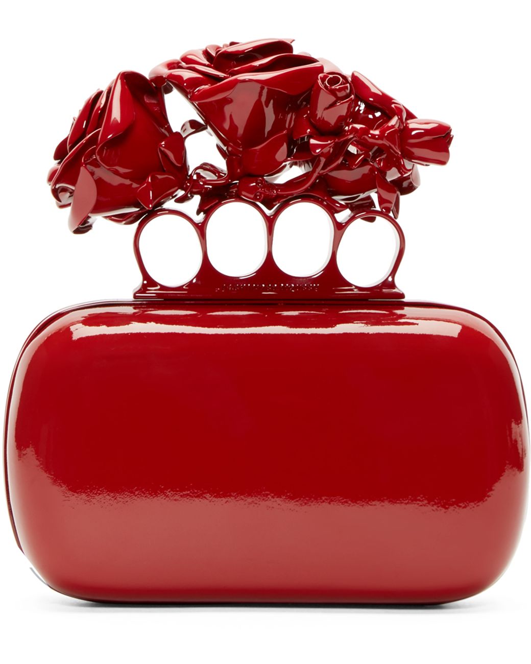 Alexander McQueen Red Lacquered Rose Knucklebox Clutch Lyst