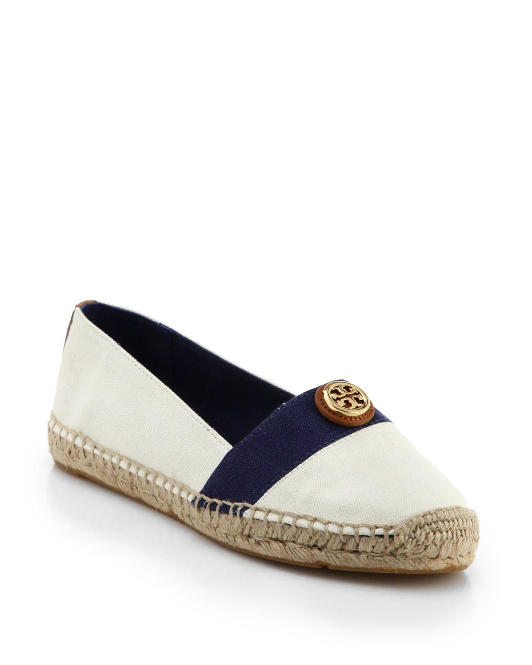 Tory Burch Beacher Canvas Espadrille Flats in Blue | Lyst