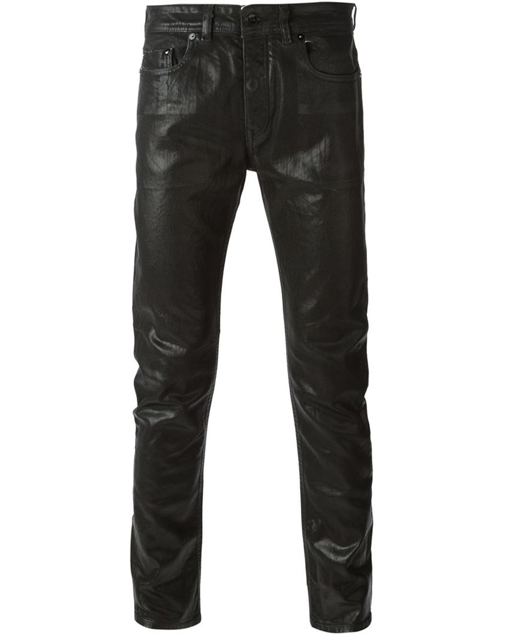 Diesel Black Gold Coated Jeans in Black for Men | Lyst