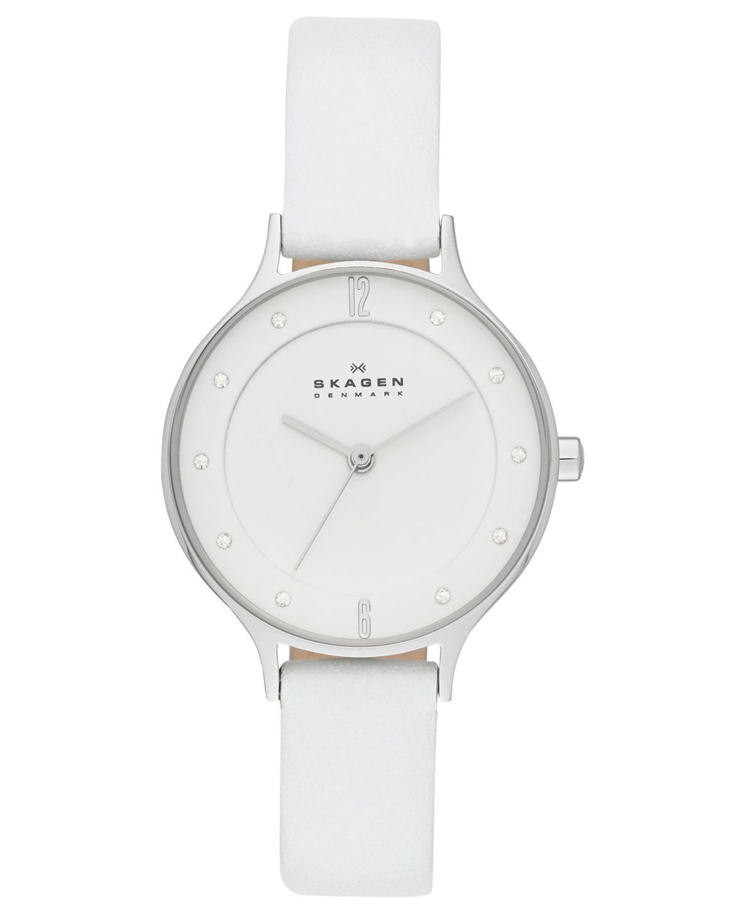 Skagen Women s Anita White Leather Strap Watch 30mm Skw2145 Lyst