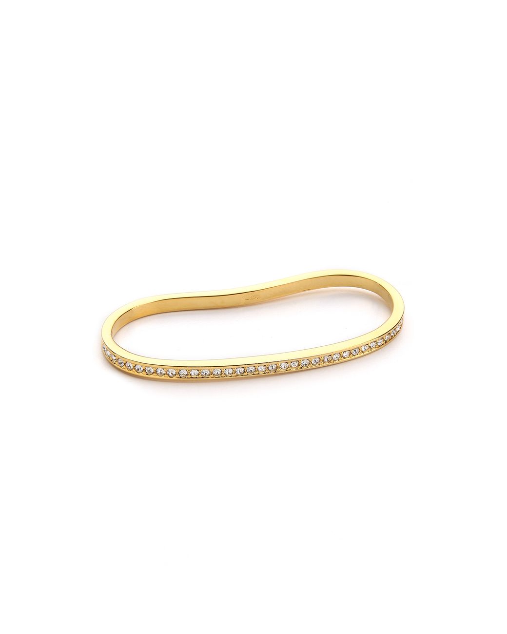 Fallon Pave Palm Cuff Bracelet in Metallic Lyst