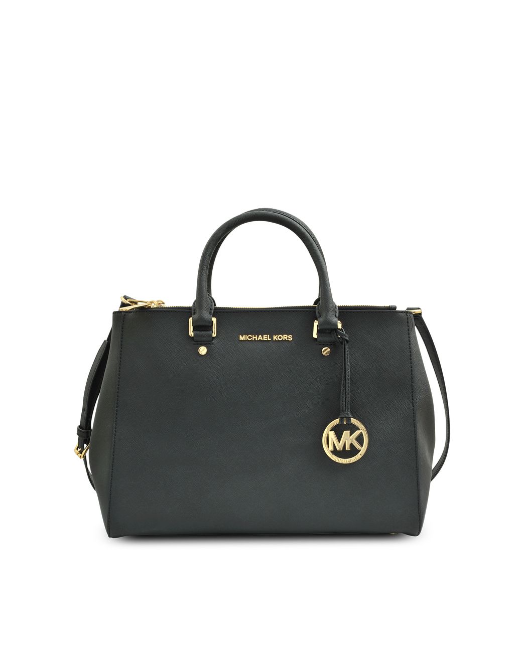 MICHAEL Michael Kors Double Zip Tote Jet Set Travel Bag in Black | Lyst