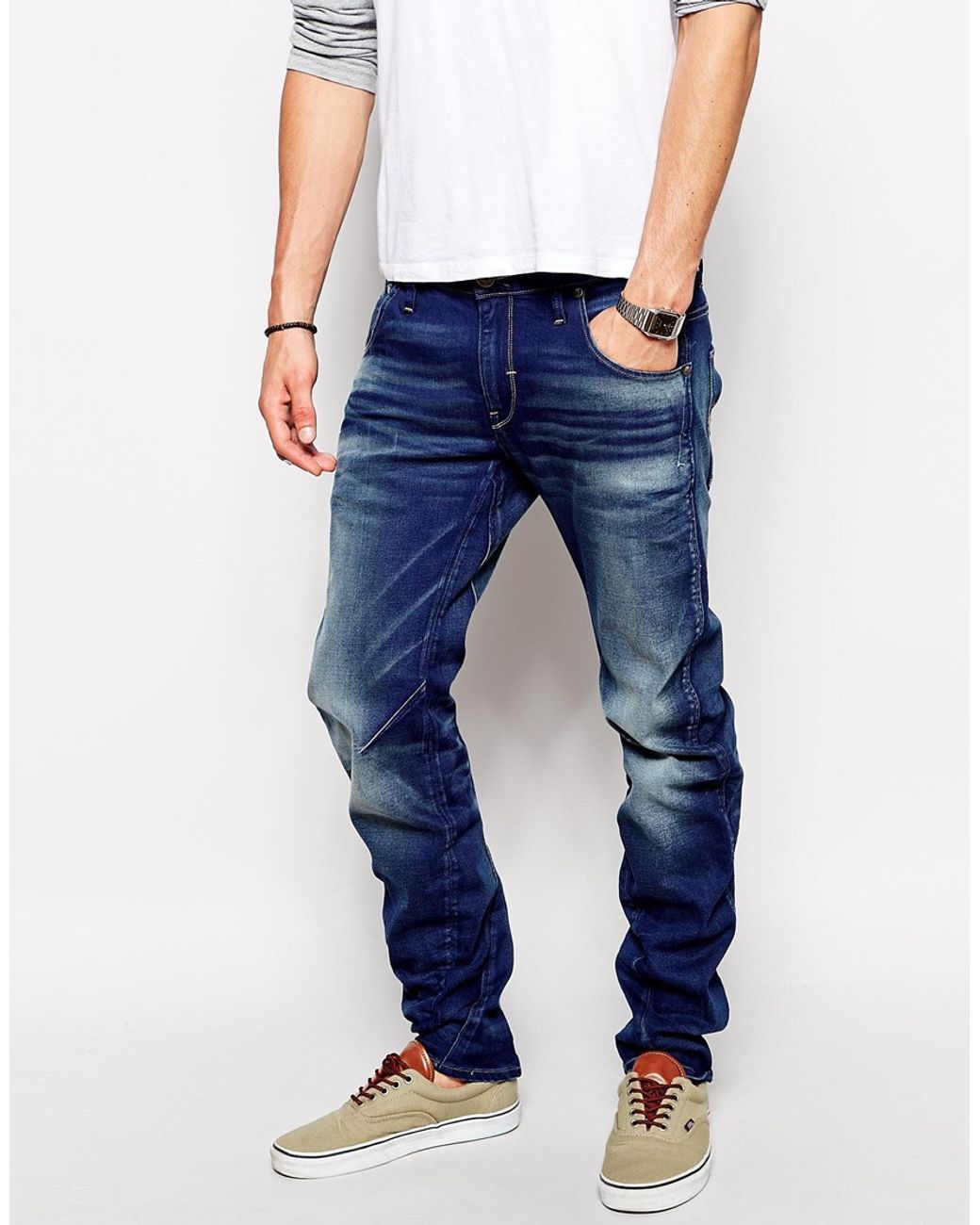 G-Star RAW G Star Jeans Arc 3D Slim Fit Firro Medium Aged in Blue for Men |  Lyst Canada
