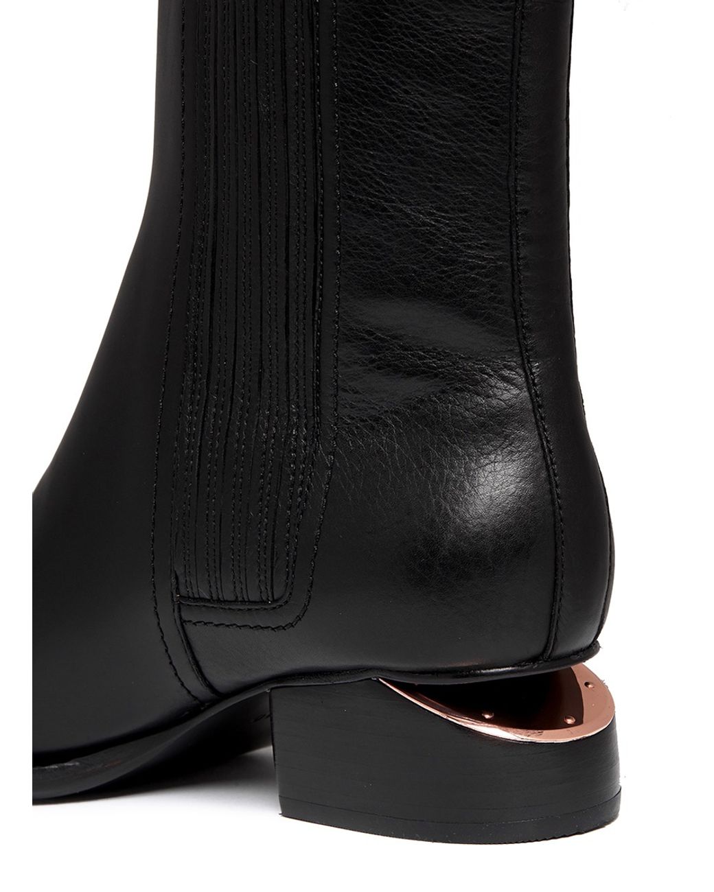 Alexander Wang 'anouck' Cutout Heel Leather Chelsea Boots in Black | Lyst