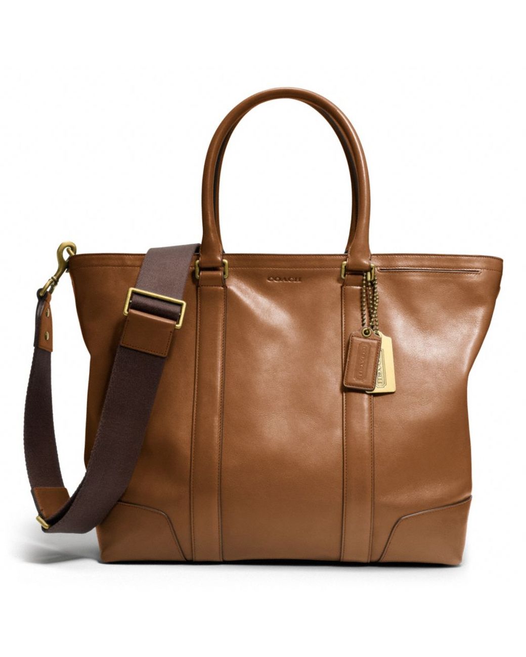 COACH Bleecker Legacy Leather Business Tote in Brown | Lyst