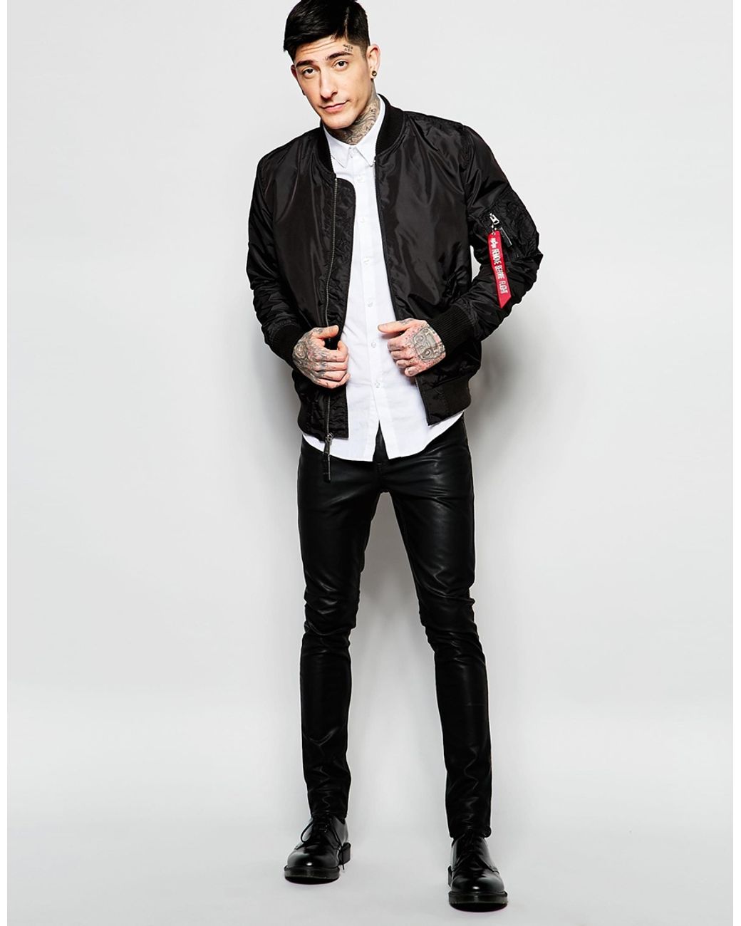 Alpha Industries Ma1 Bomber Jacket Slim Fit In Black for Men | Lyst