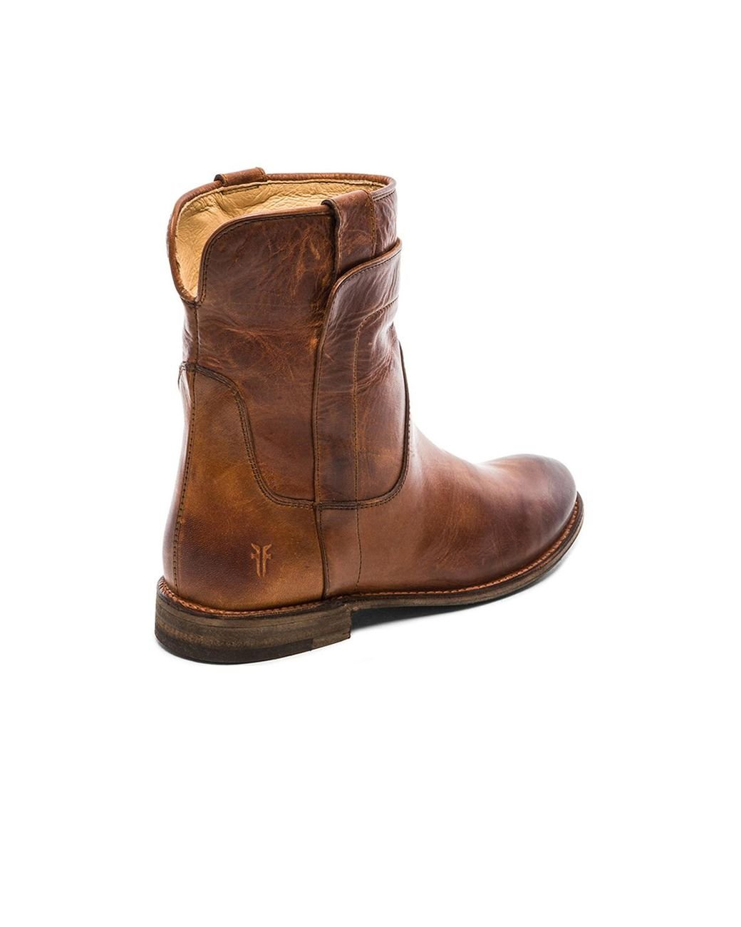 Frye Paige Short Boot in Brown | Lyst