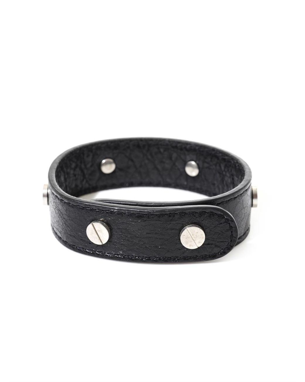 Balenciaga Studded Leather Bracelet in Black for Men | Lyst