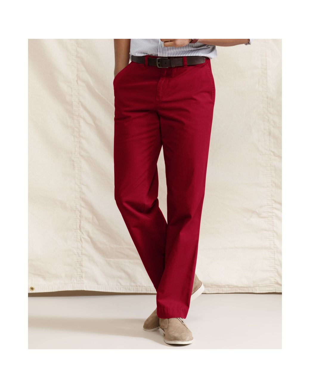 Tommy Hilfiger Graduate Slim Fit Chino Pants in Red for Men | Lyst