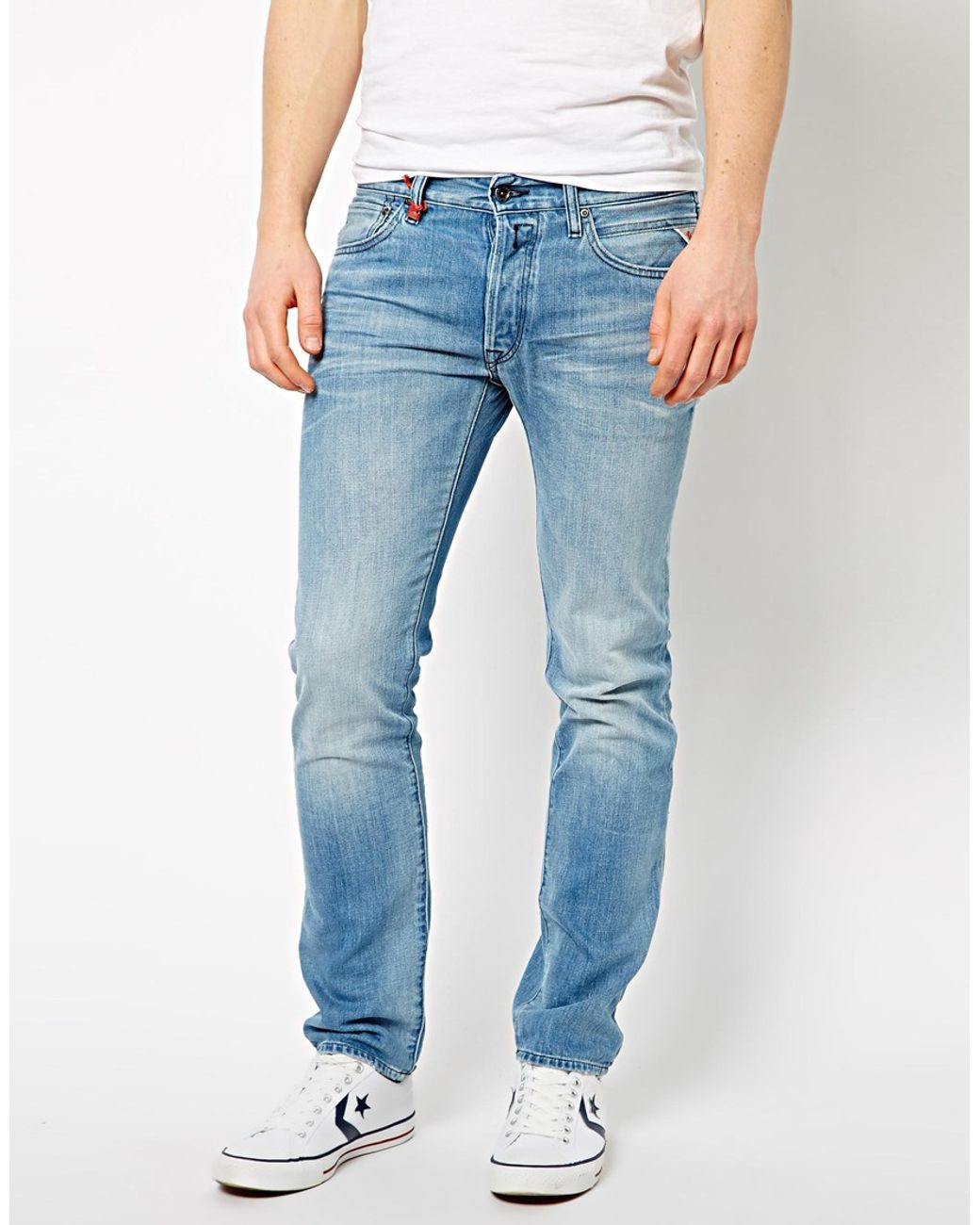 Replay Jeans Lenrick Straight Fit Mid 