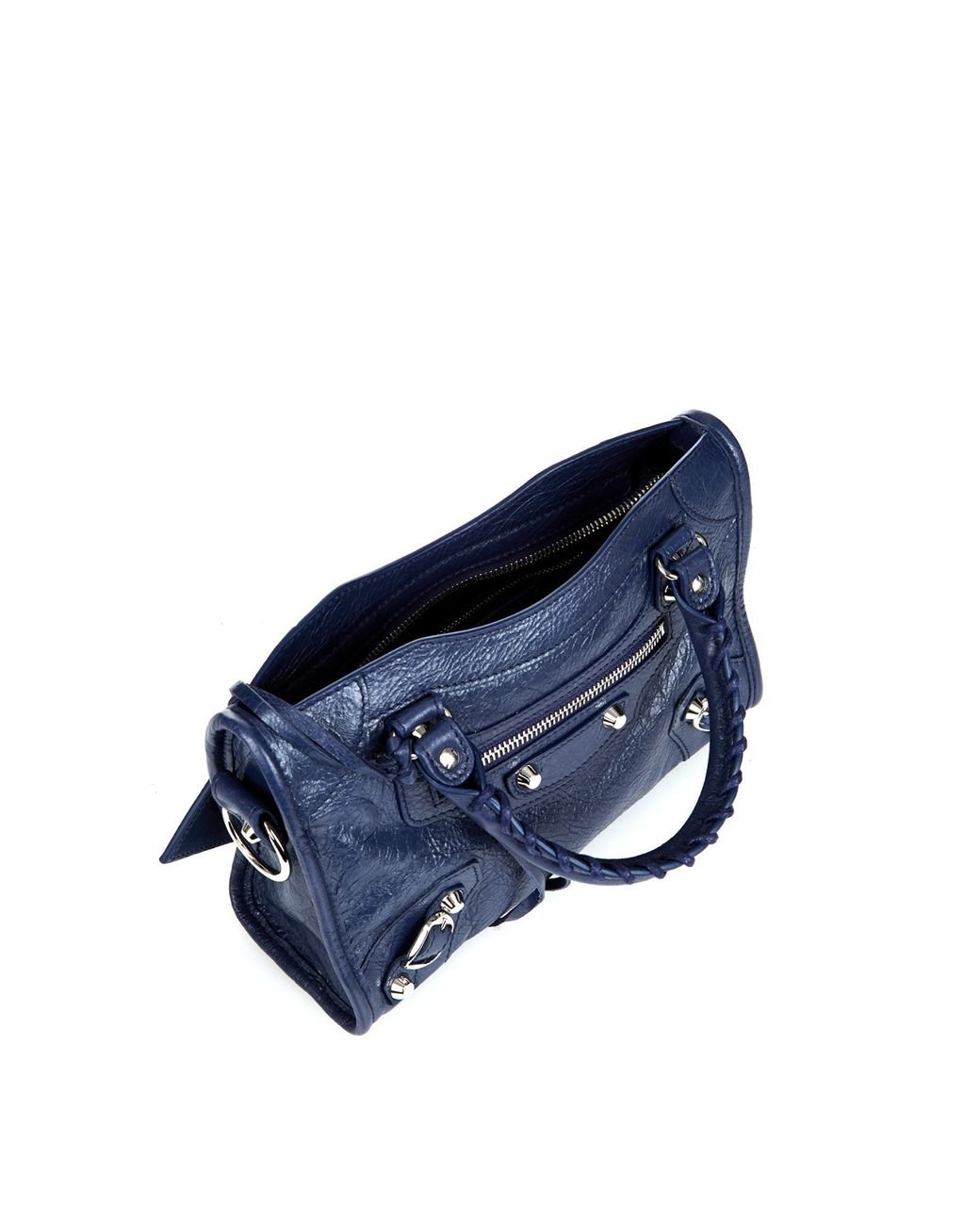 Balenciaga Classic Mini City Leather Cross-body Bag in Blue | Lyst