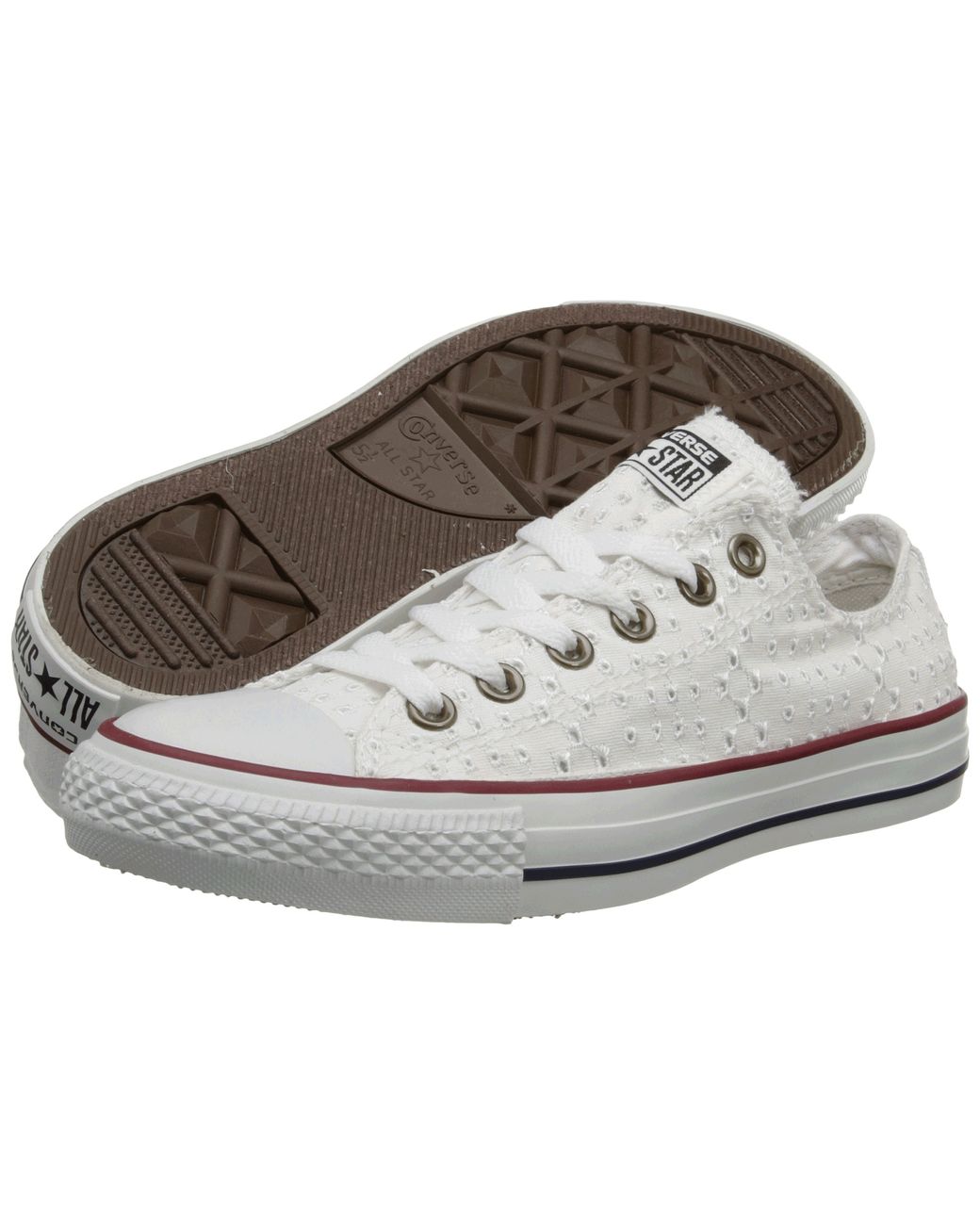 Converse Chuck Taylor All Star Eyelet Cutout Ox in White | Lyst