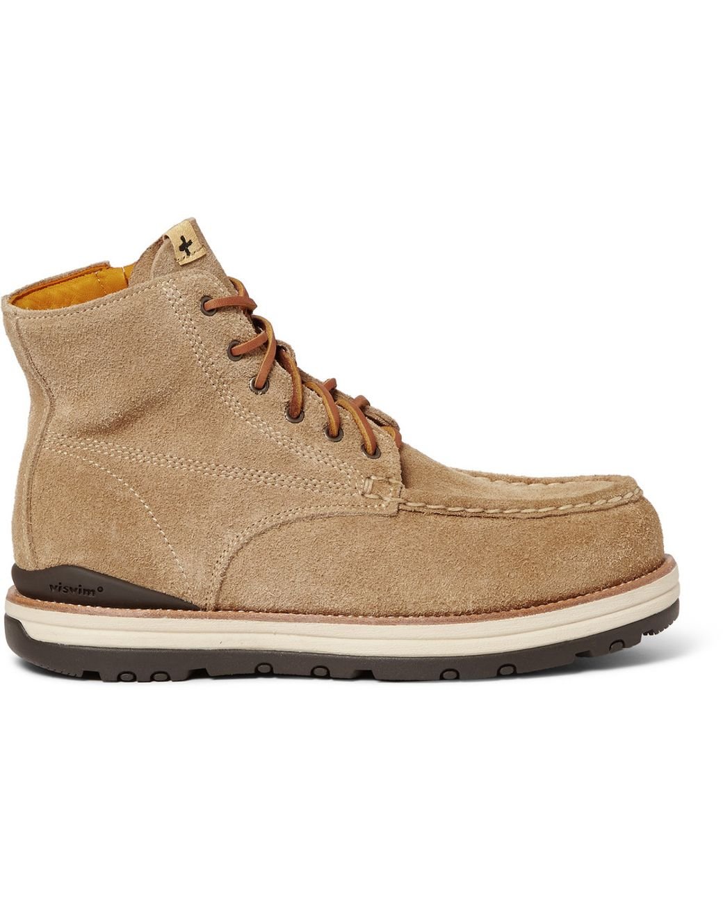 Visvim 7 Hole Moc Toe Suede Boots in Brown for Men | Lyst