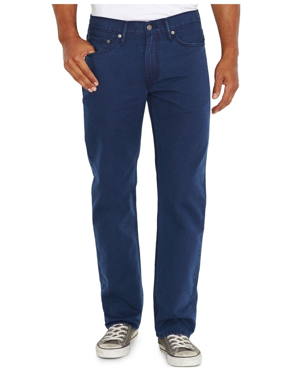 Levi's 514 Straight Fit Padox Canvas Twill Pants in Blue for Men | Lyst