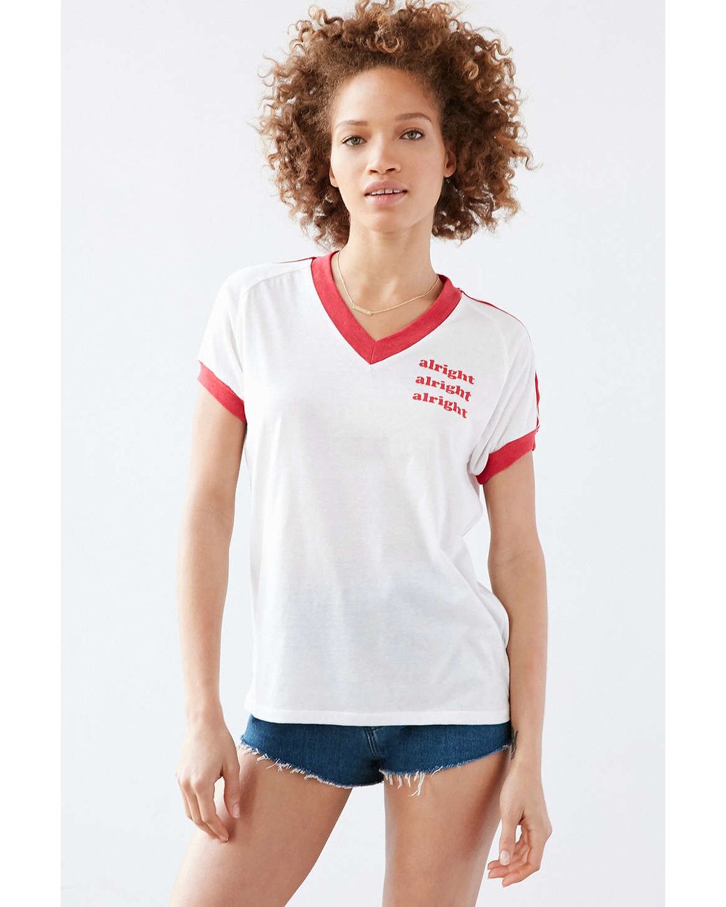 v neck ringer t shirt