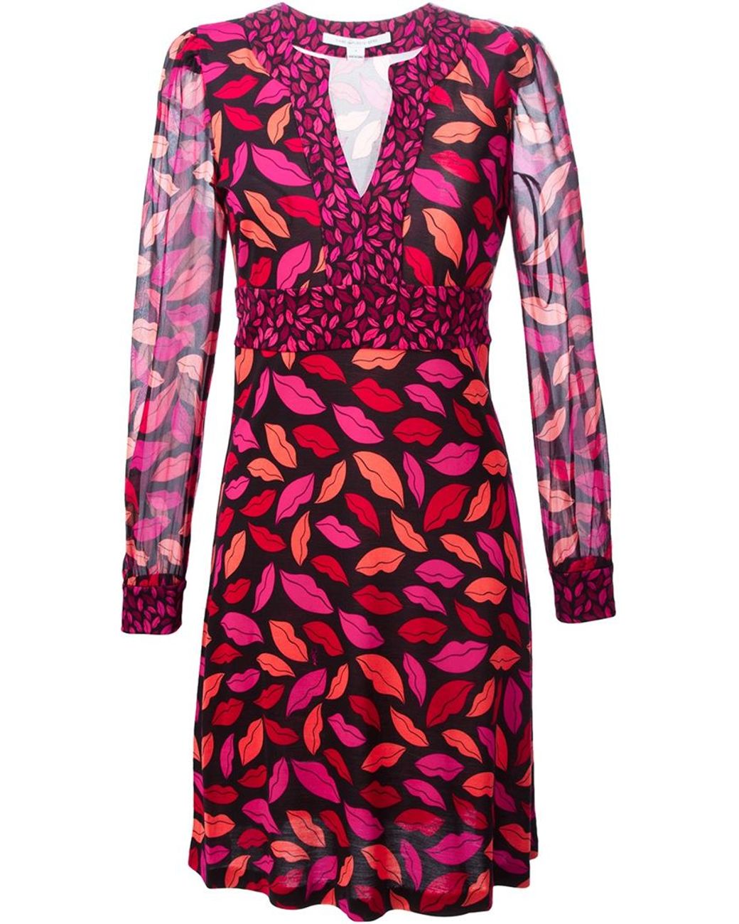 Diane von furstenberg lips dress hotsell