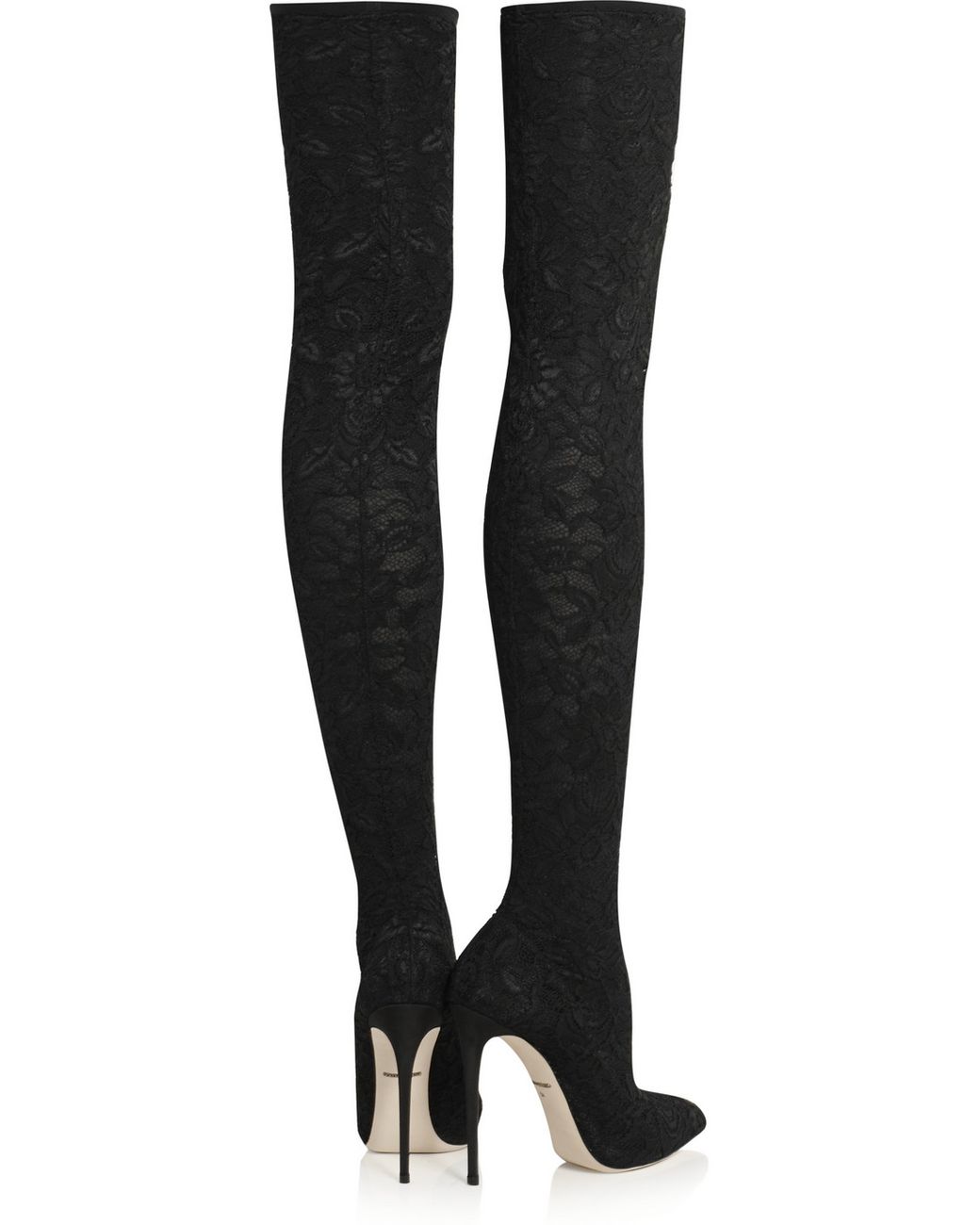 Dolce and gabbana 2025 lace thigh high boots