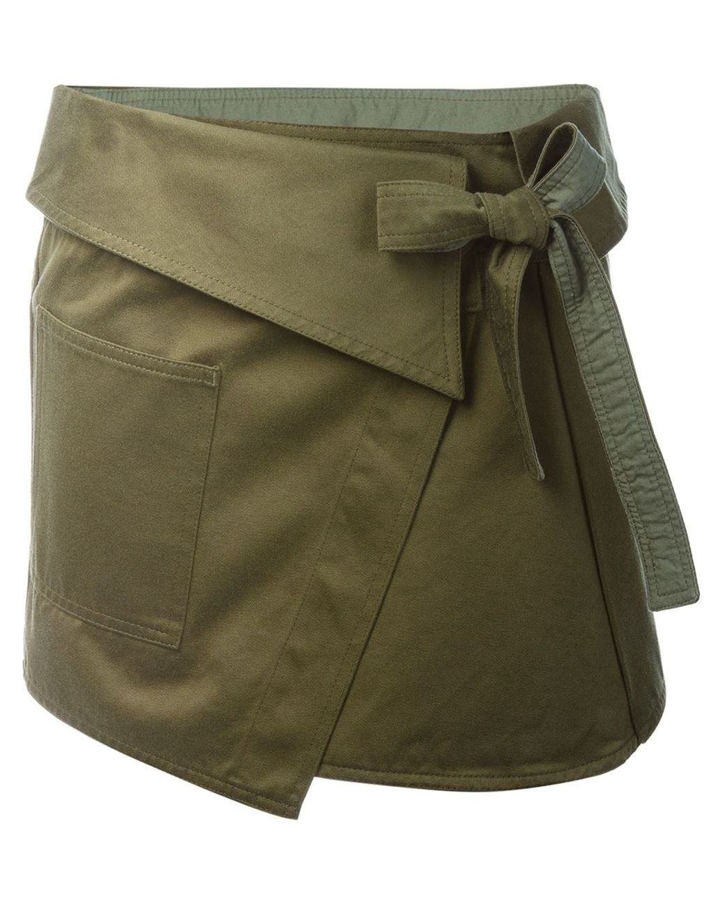 スカート ANREALAGE WRAP POLYESTER MILITARY SKIRT Isabel Marant Wrap Military Skirt in Natural | Lyst