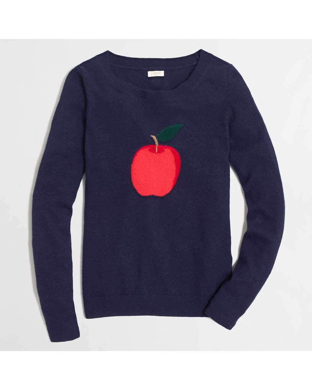 J.Crew Factory Intarsia Apple Sweater 