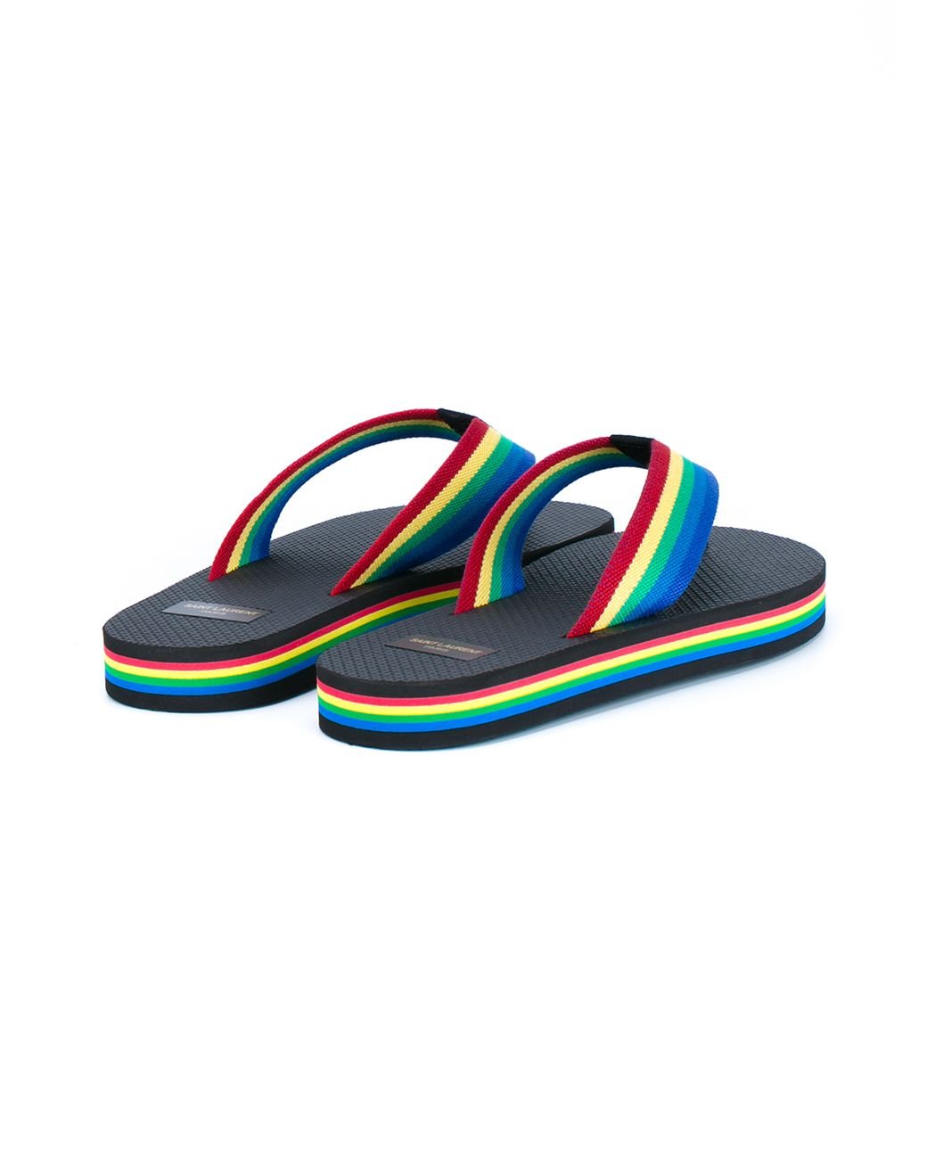 Saint Laurent Rainbow Flip flops in Black Lyst