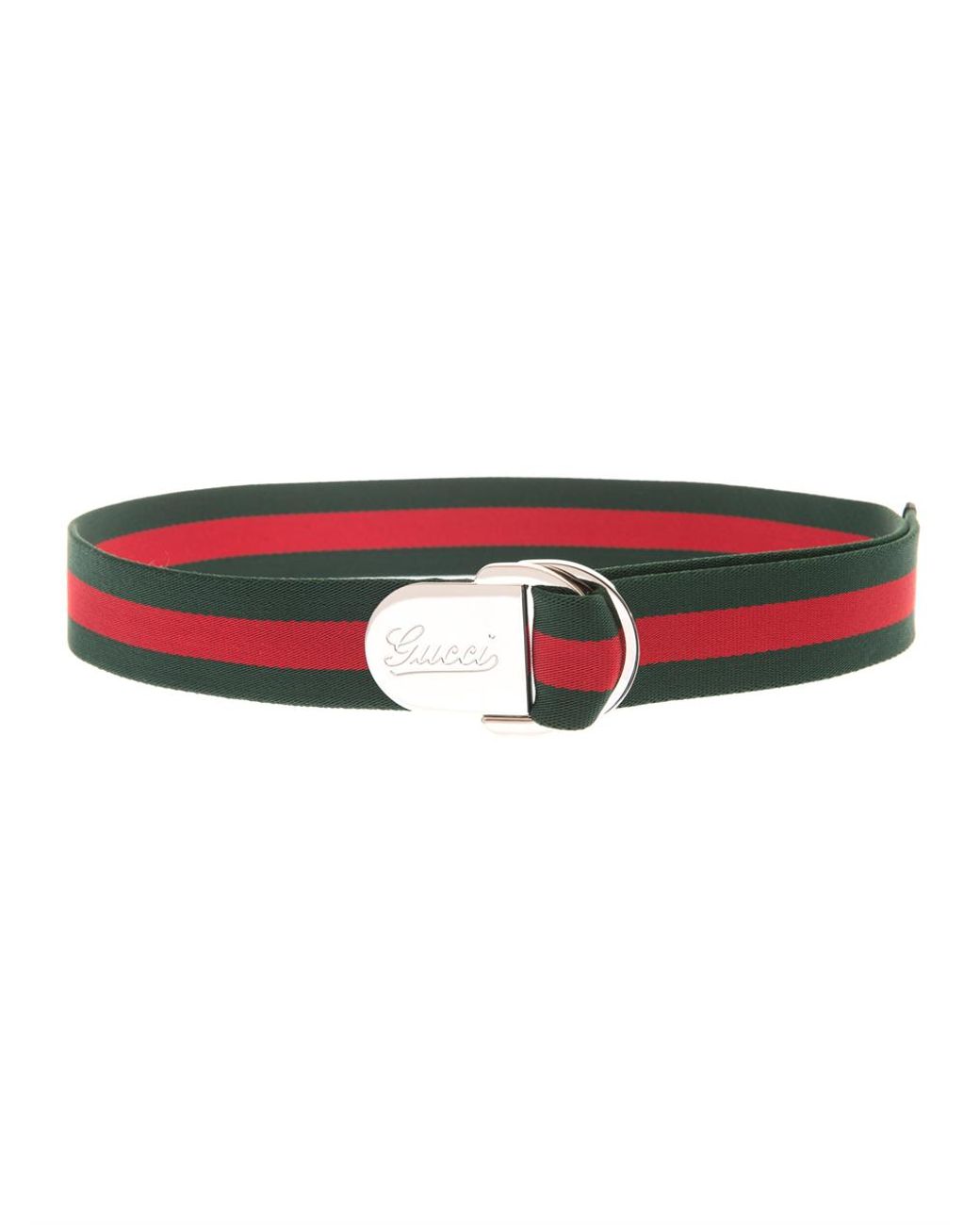 Gucci Striped Canvas Ribbon Belt in Green for Men | Lyst