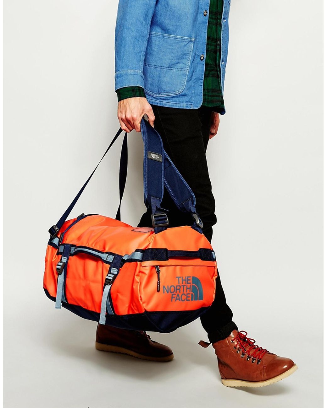 The North Face Base Camp Duffle Bag In Small in Orange for Men