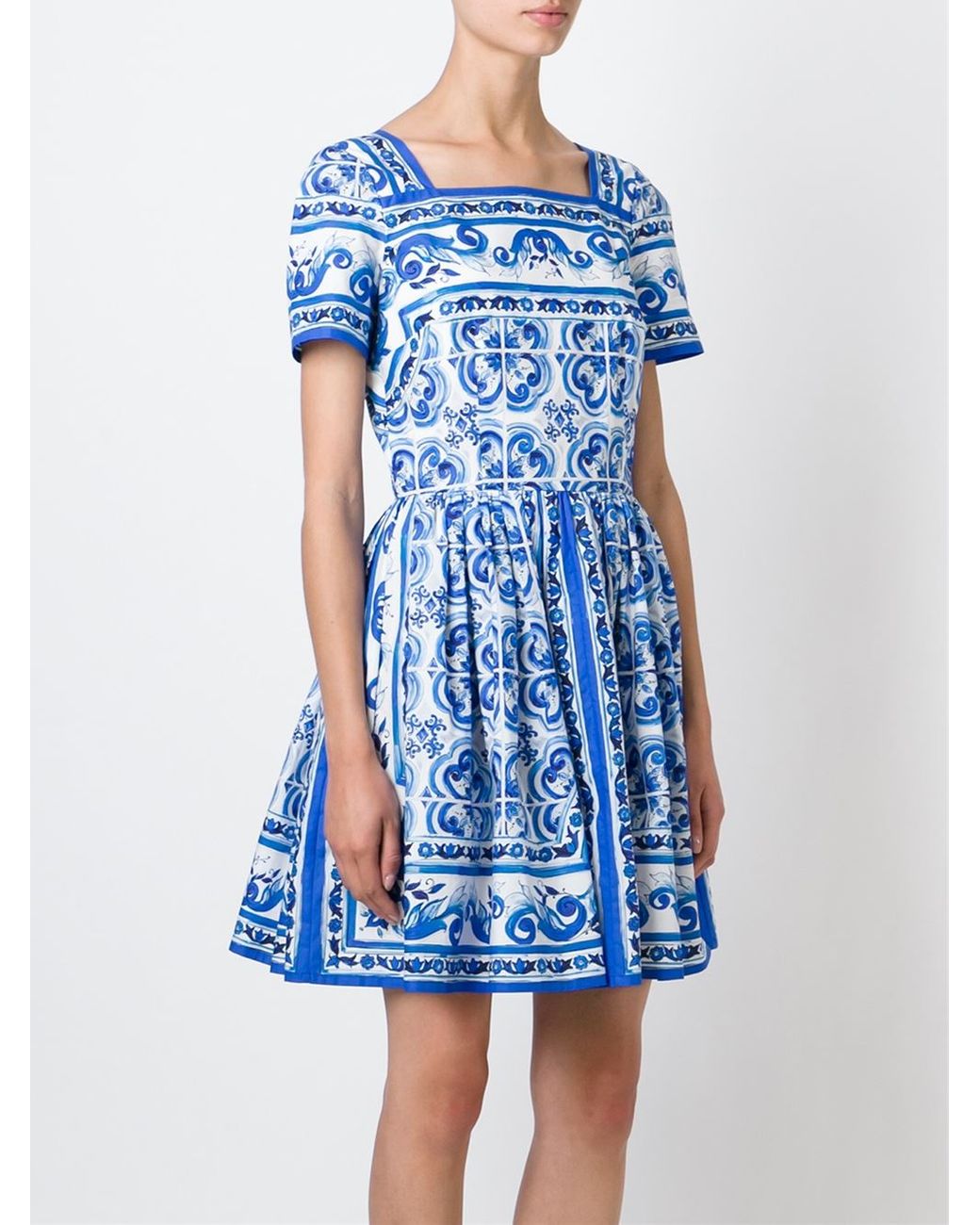 dolce gabbana blue majolica dress D&G Majolica Dress main image 1