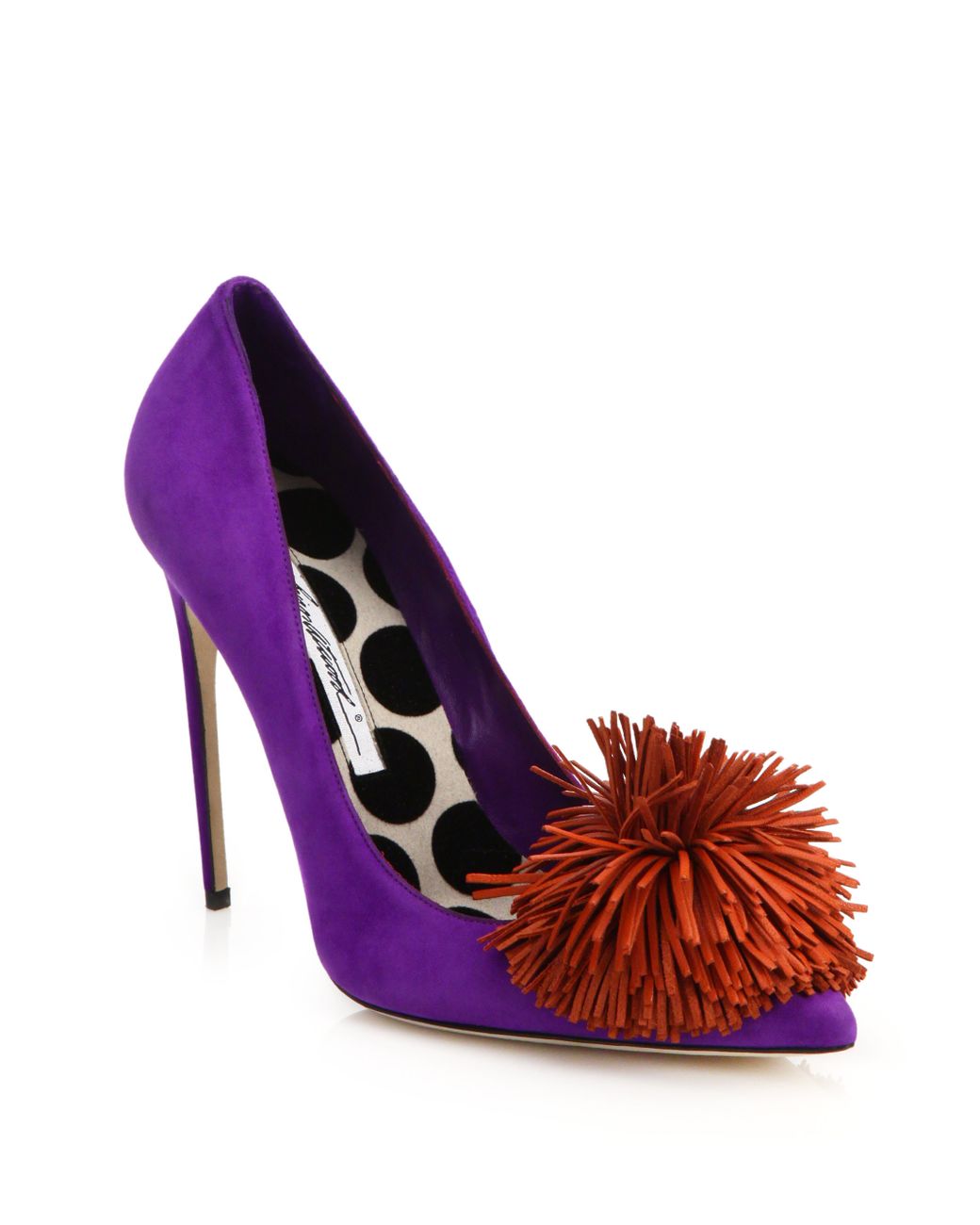 Brian Atwood Alis Suede Pom-pom Pumps 
