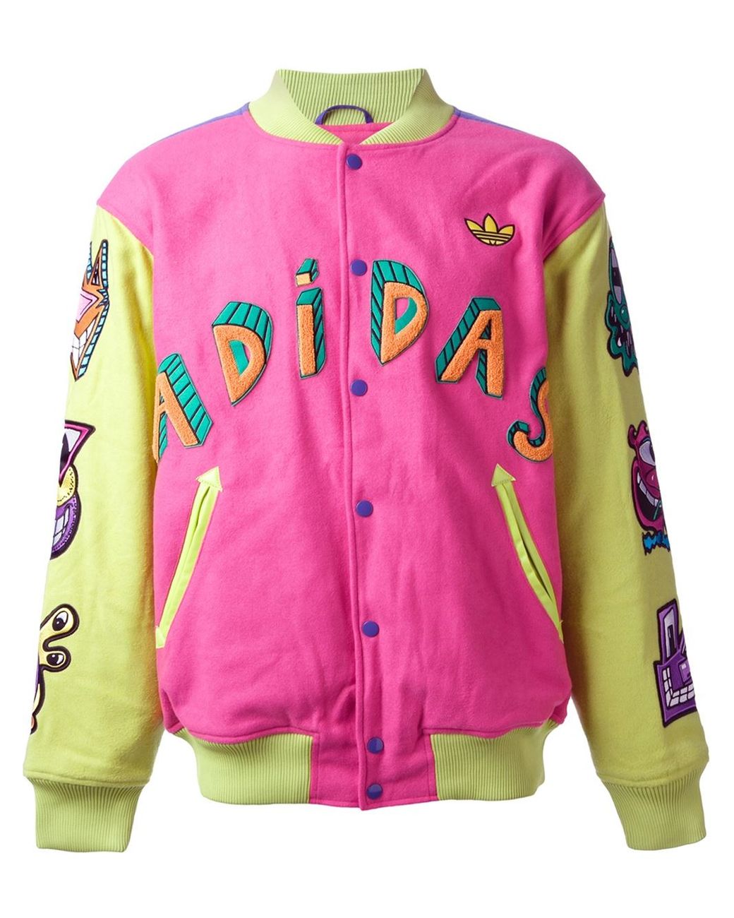 adidas Jeremy Scott Embroidered Bomber Jacket in Pink & Purple (Pink) for  Men | Lyst