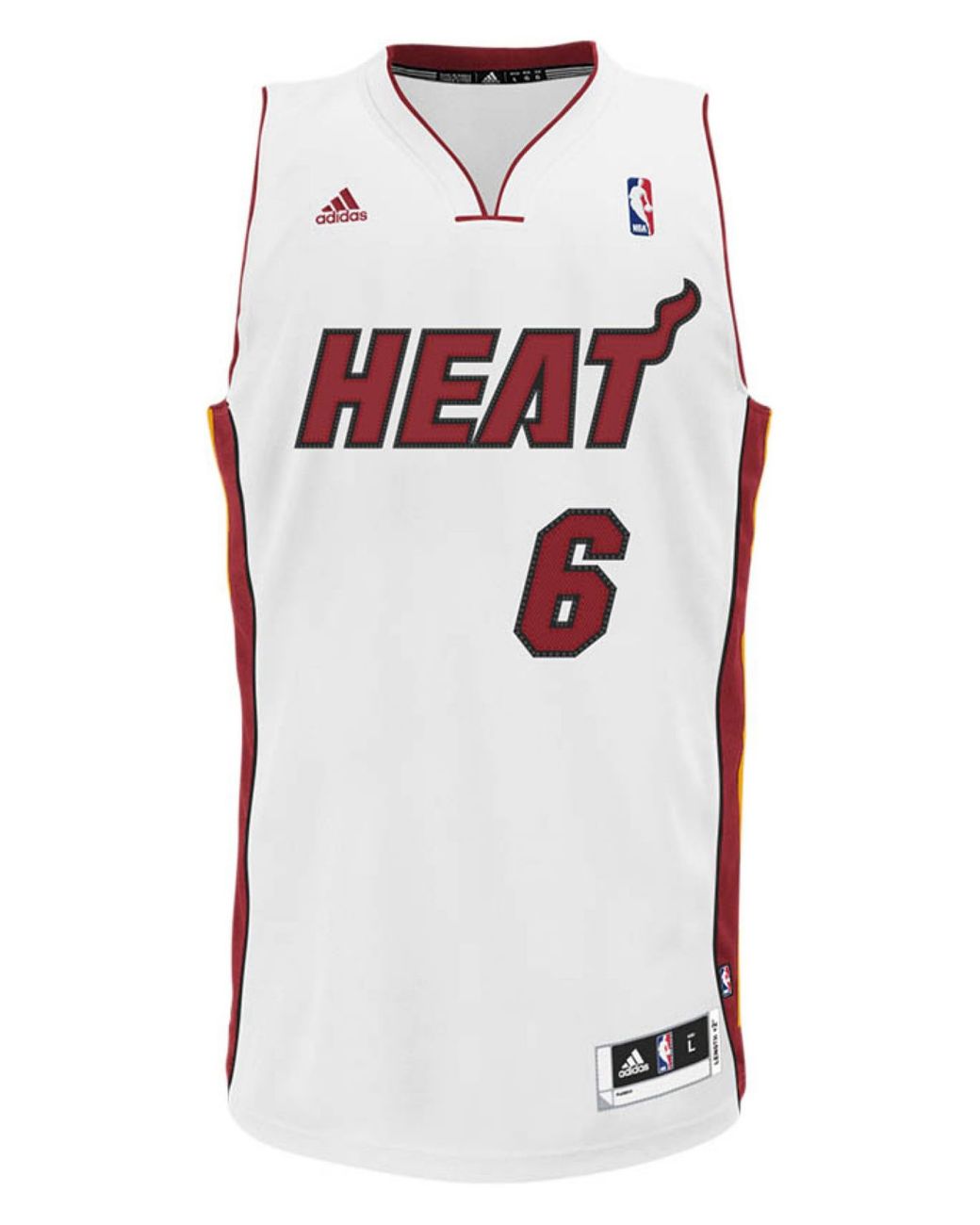 adidas Men's Miami Heat Lebron James Jersey in White for Men | Lyst