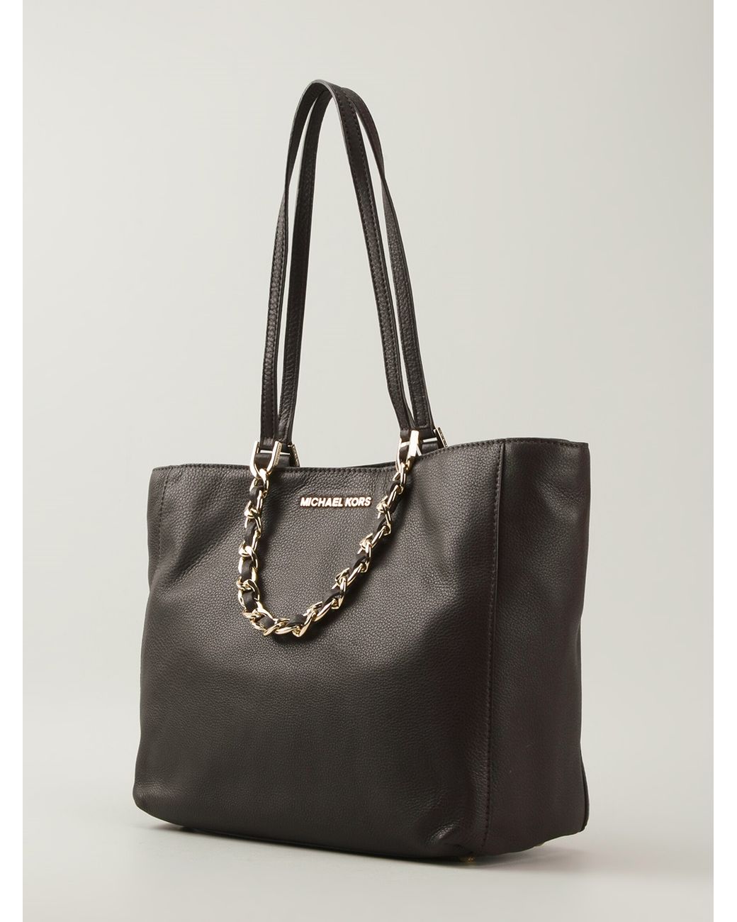 MICHAEL Michael Kors Chain Strap Tote in Brown | Lyst