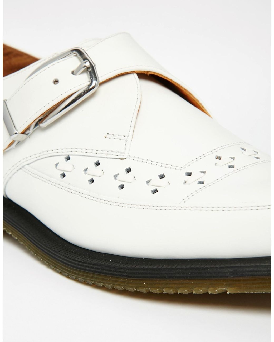 Dr. Martens Rousden Monk Strap Creeper Shoes in White for Men | Lyst