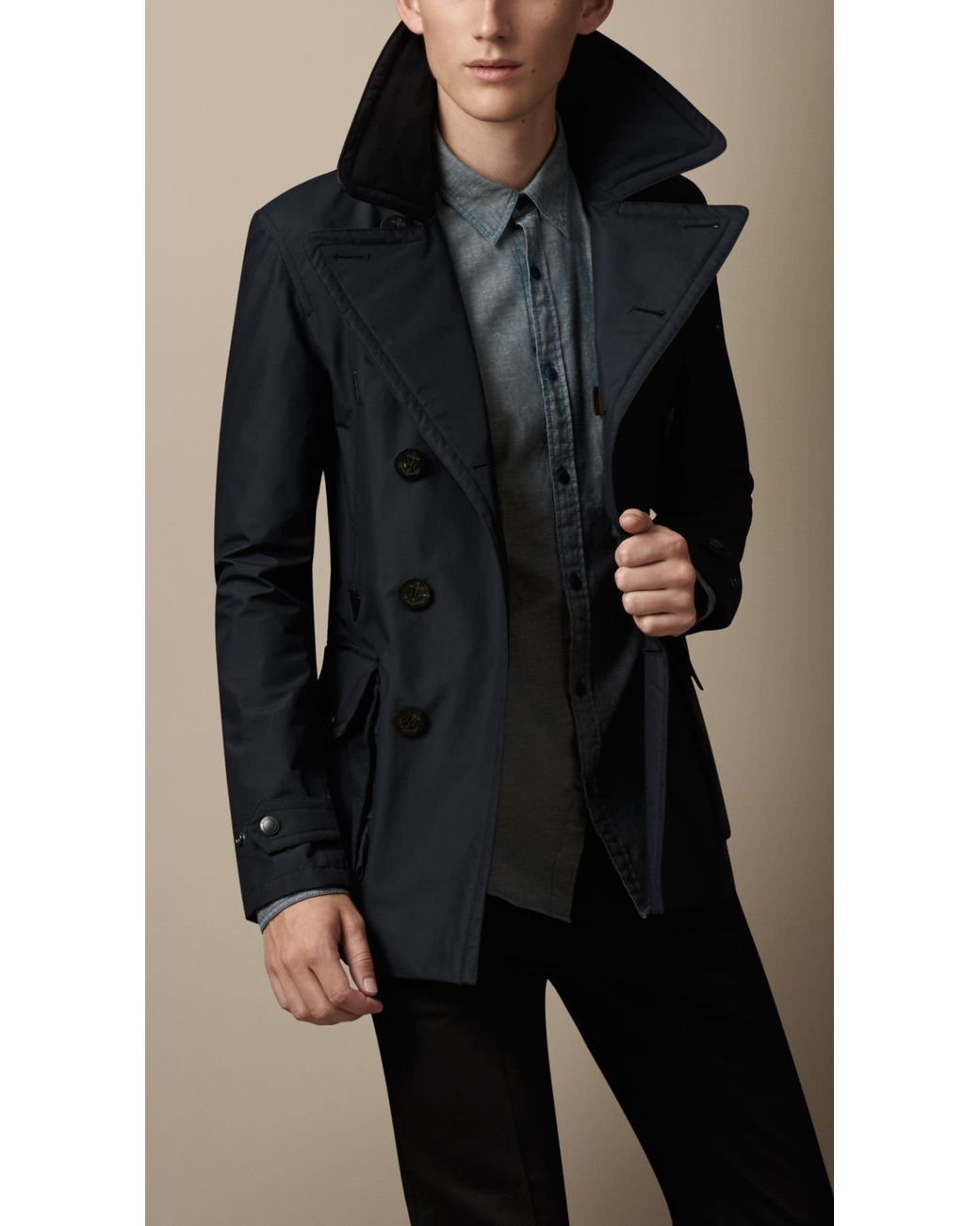 Burberry on sale mens peacoat