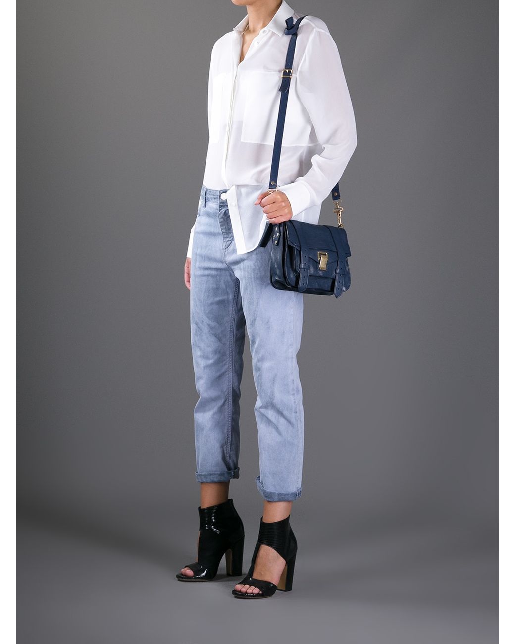 Proenza Schouler Women's Medium Ps1 Shoulder Bag, Polar Blue: Handbags:  Amazon.com