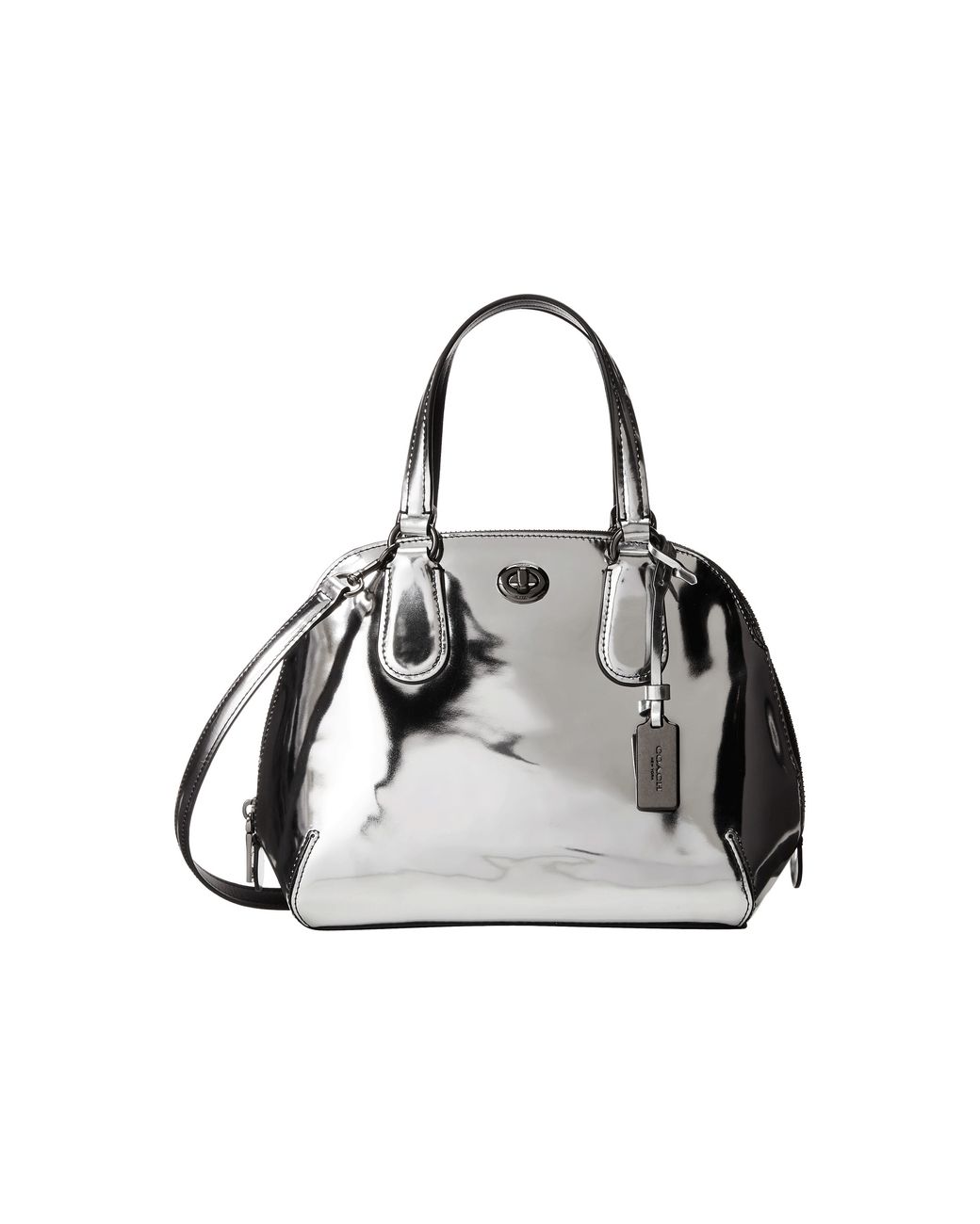 Coach metallic best sale satchel