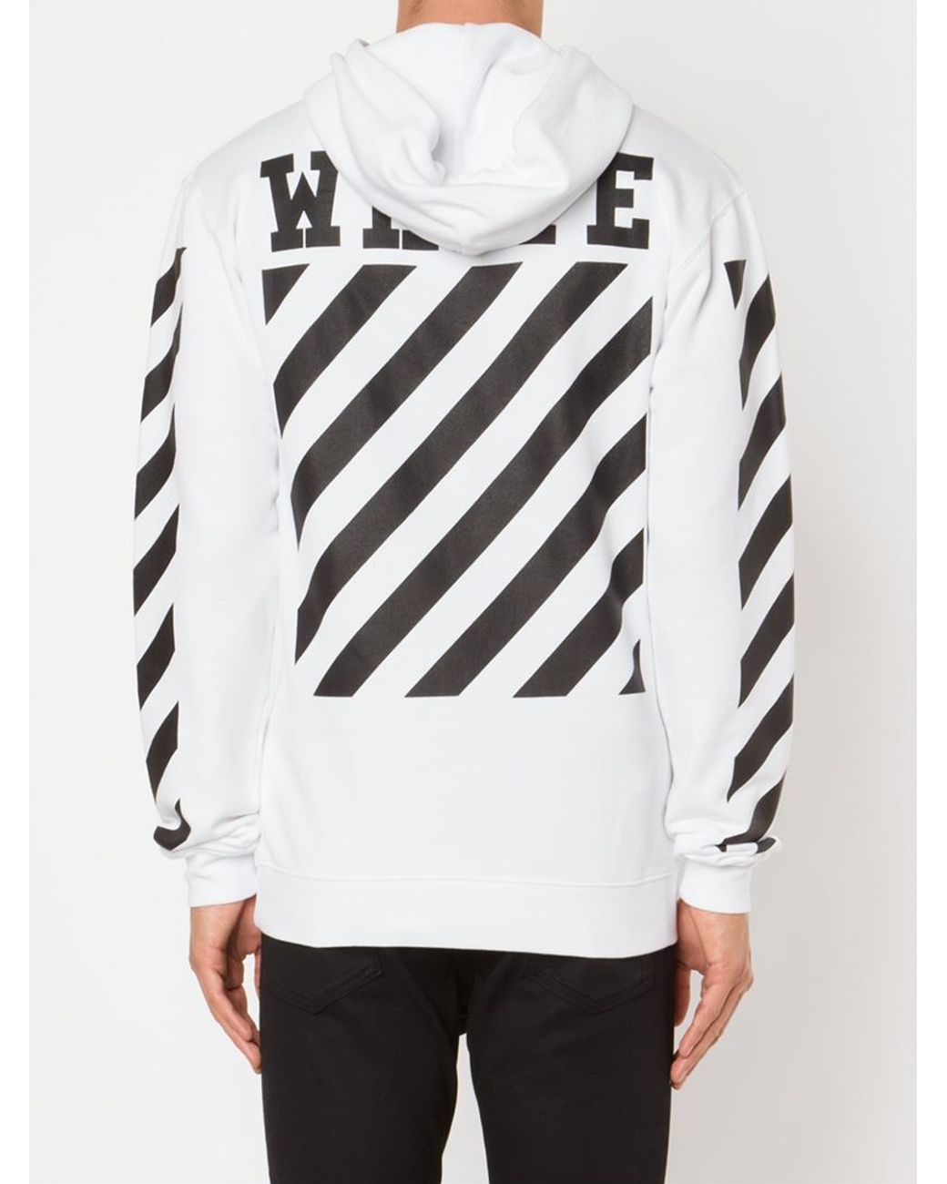 Off white striped store sweatshirt