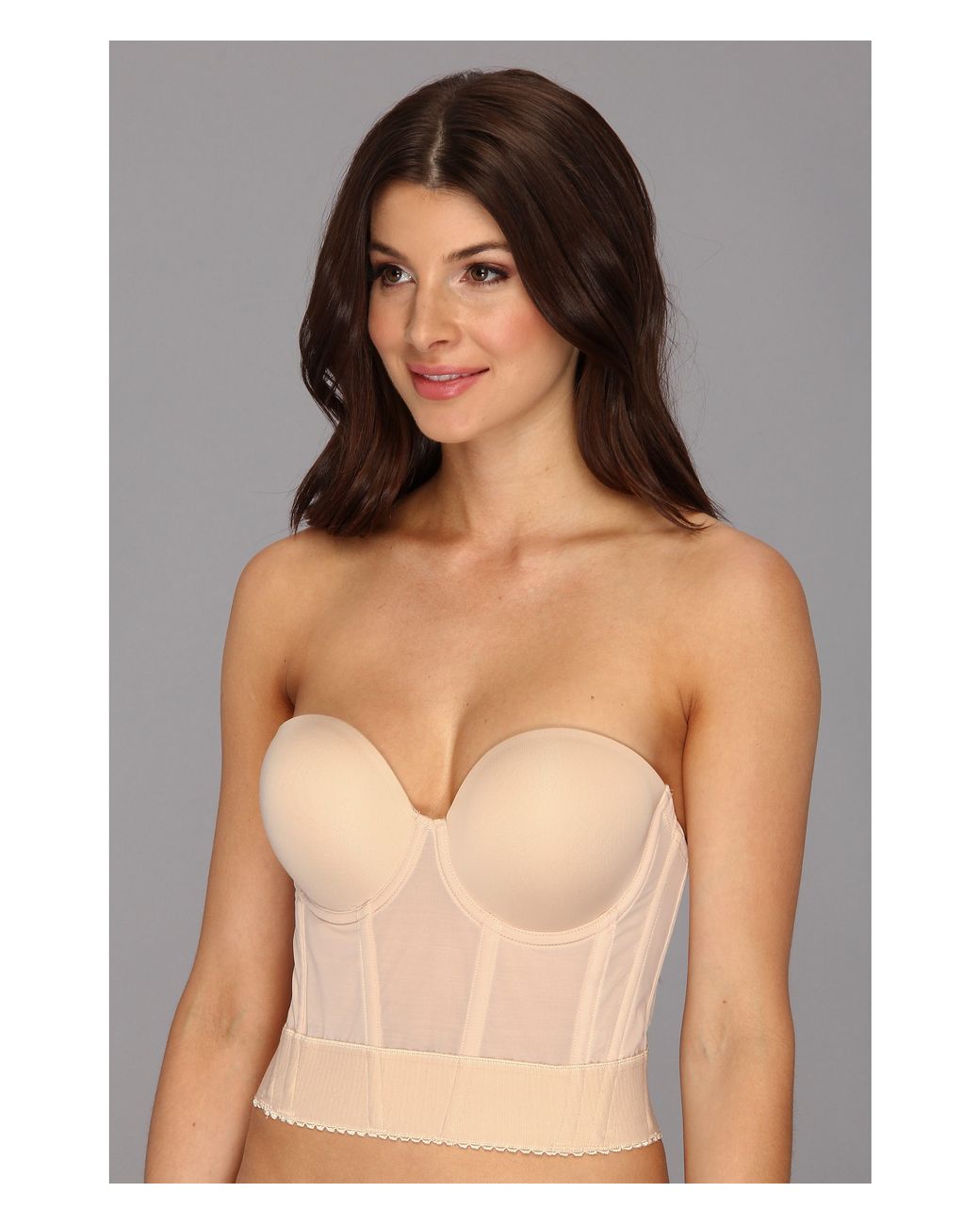 Wacoal Red Carpet Long Line Bustier Bra 859119 in Natural | Lyst