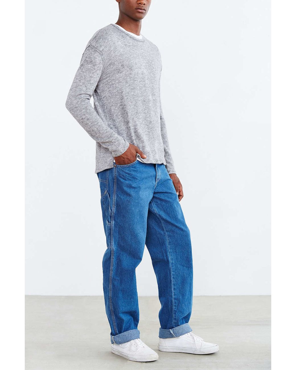 Genuine dickies men's relaxed fit straight leg store dungaree jeans