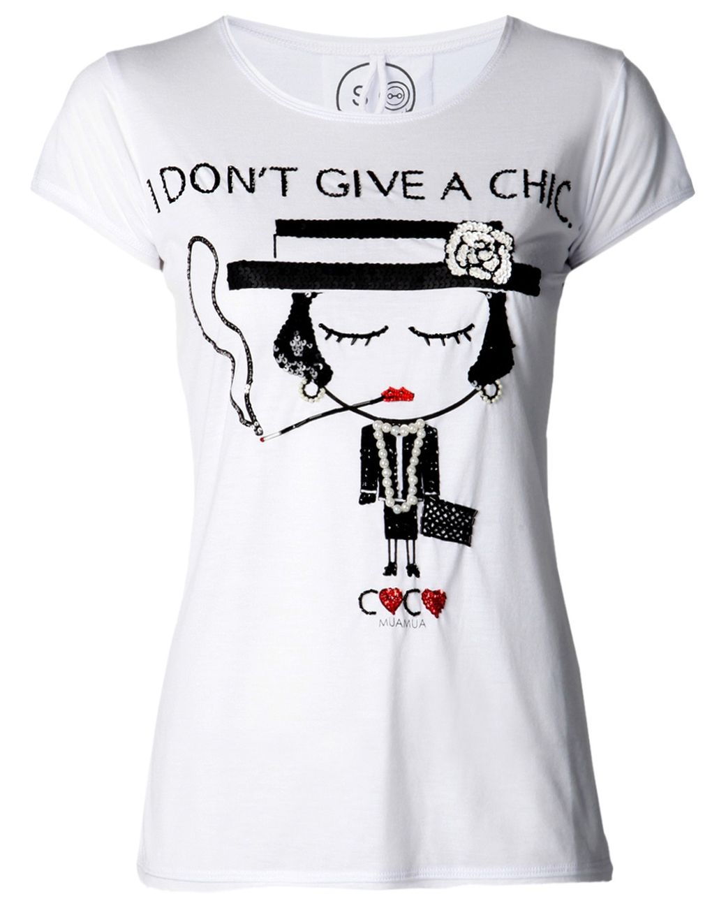 Mua Mua Coco Chanel T-shirt in White | Lyst