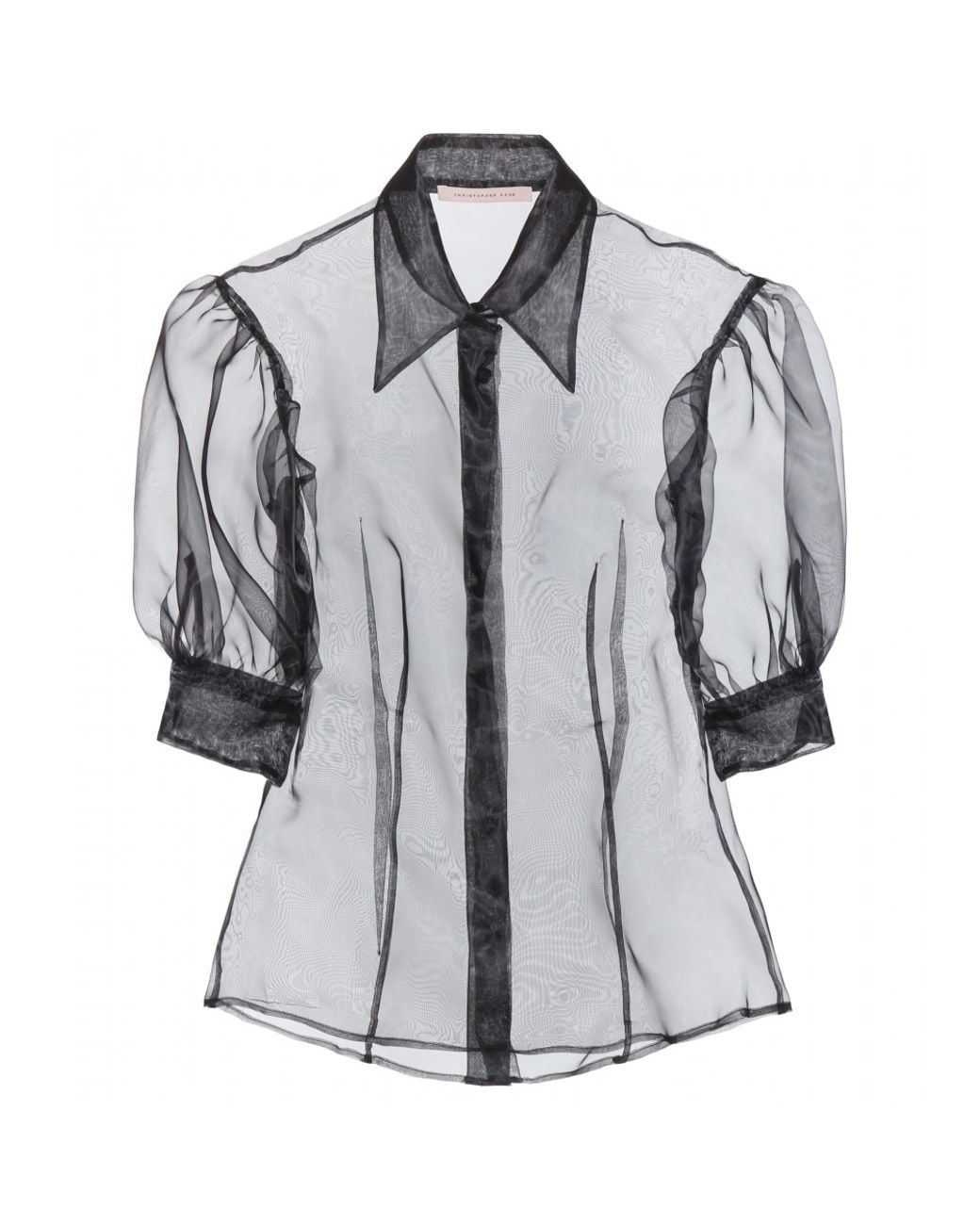 Christopher Kane Sheer Blouse in Black | Lyst