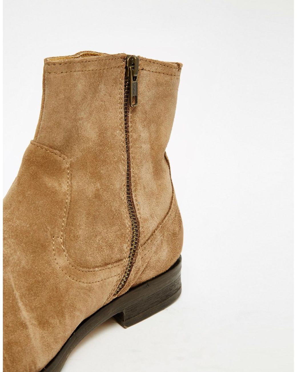Suede zipper boots 2025