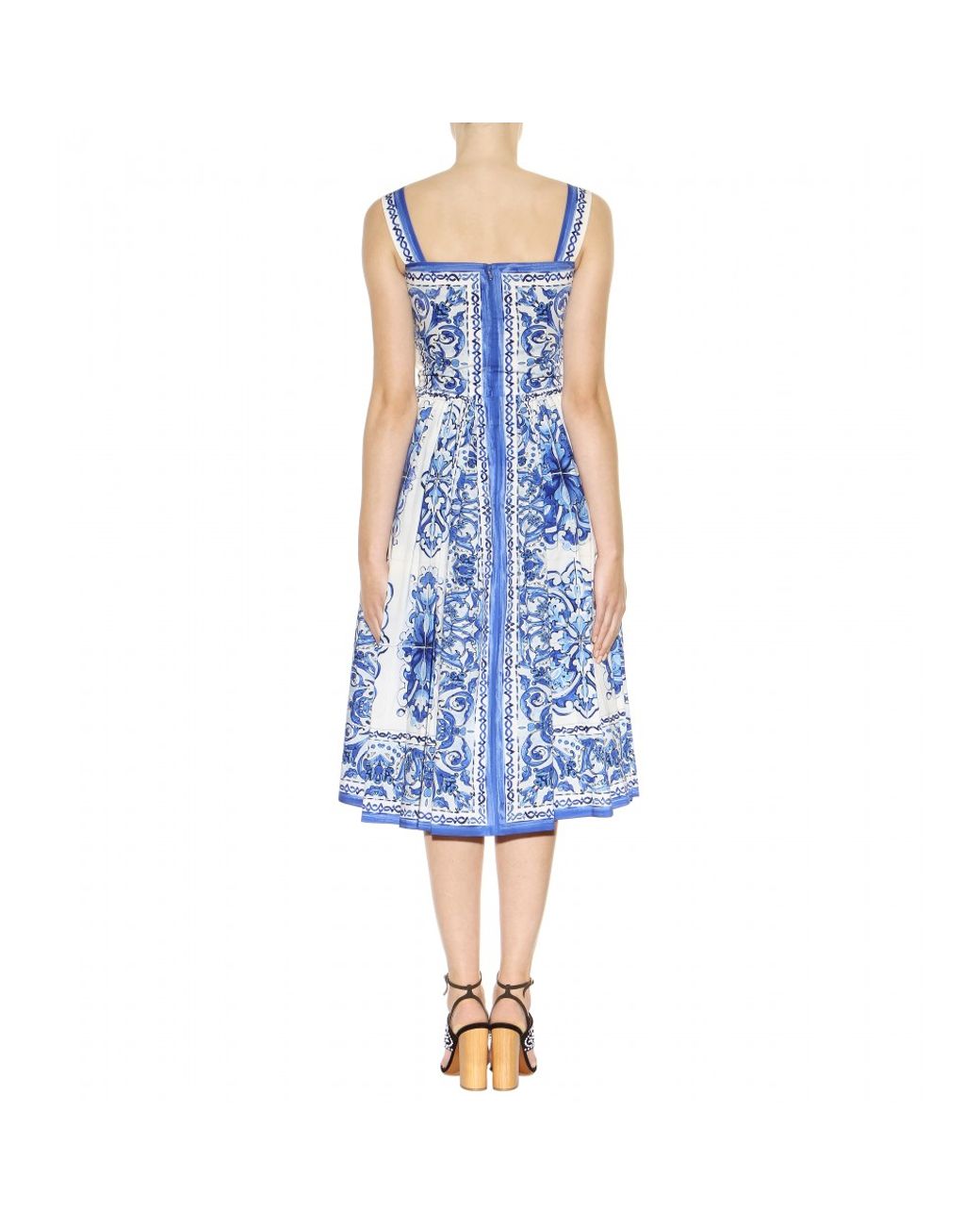 dolce and gabbana blue print dress Dolce & Gabbana Blue Leopard Print Dress – Treasures of NYC