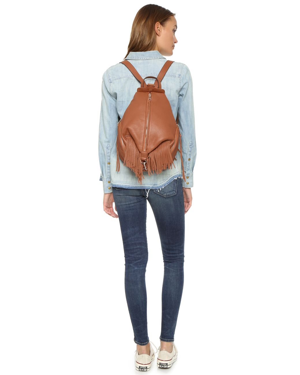 Rebecca Minkoff Fringe Julian Backpack in Brown Lyst