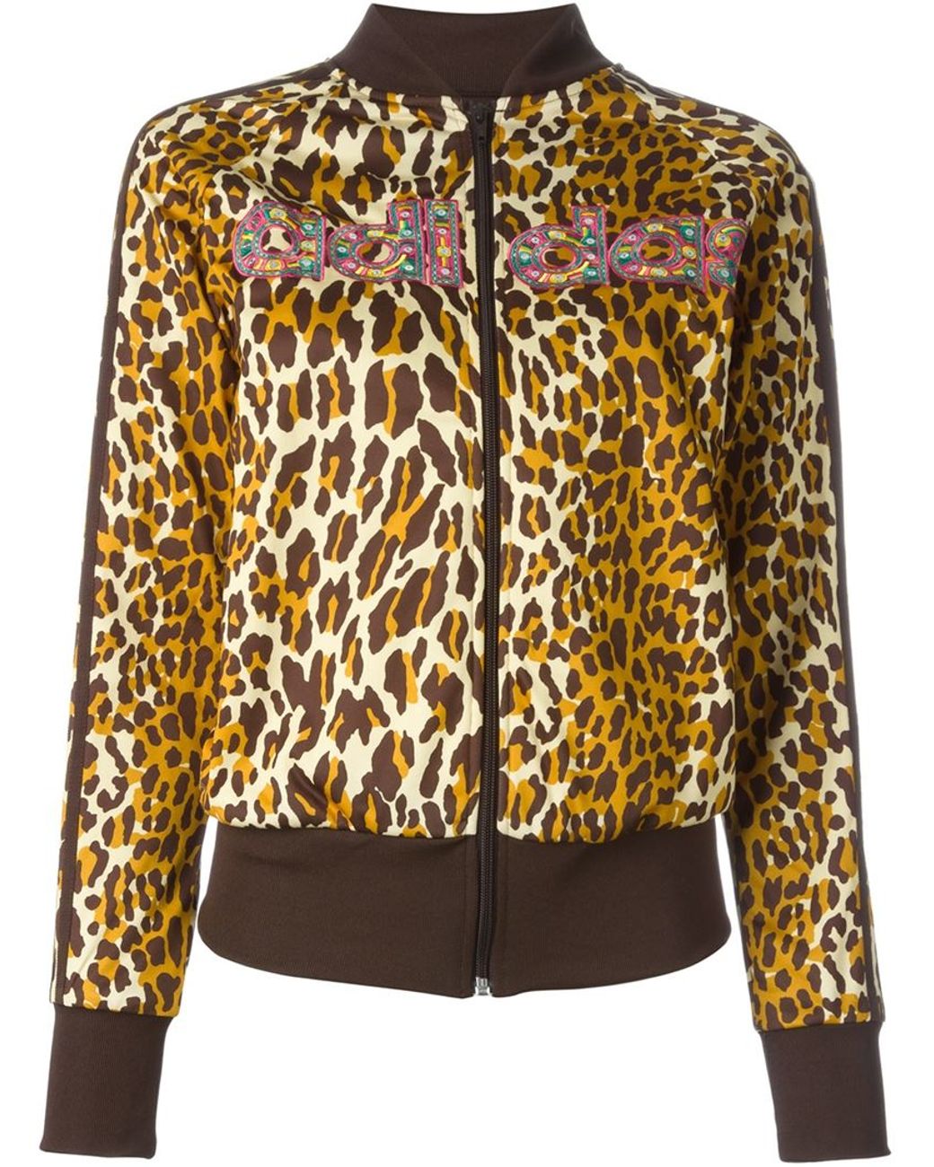 adidas Originals Jeremy Scott X Leopard-Print Jacket in Natural | Lyst UK
