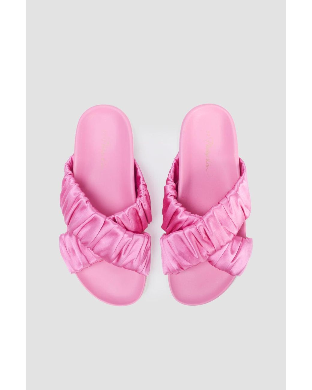 3.1 Phillip Lim Pink Crossover Satin Pool Slide